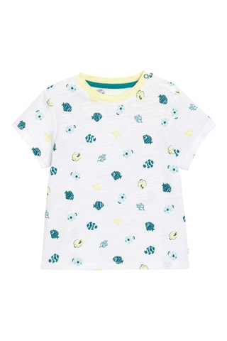 T-shirt et short - Blanc et jaune - Obaïbi