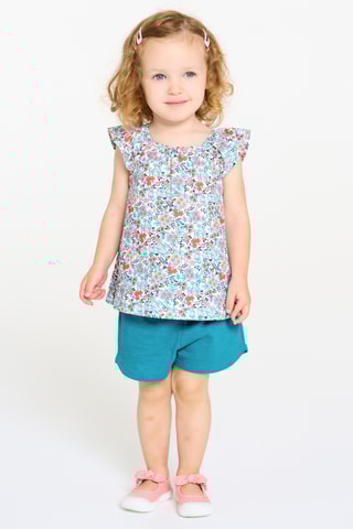 Blouse et short - Blanc et bleu - Obaïbi