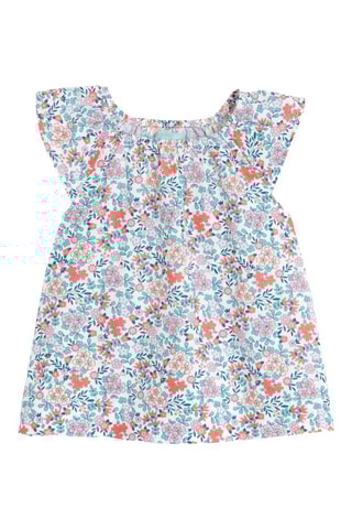 Blouse et short - Blanc et bleu - Obaïbi