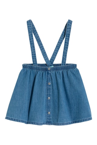 T-shirt et jupe en jean - Blanc et bleu - Obaïbi
