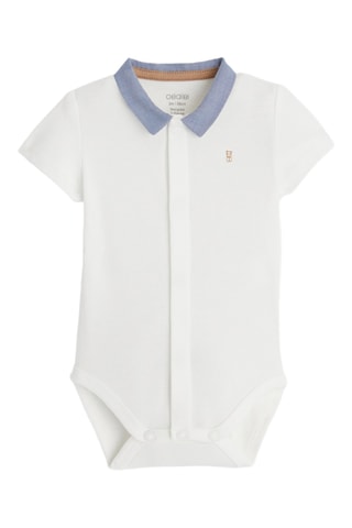 Body-chemise et salopette - Blanc - Obaïbi