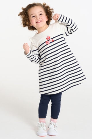 Robe et legging - Blanc et bleu marine - Obaïbi