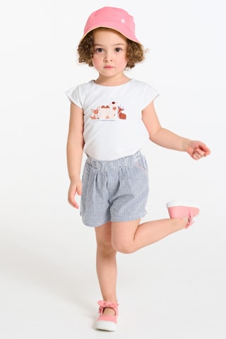 T-shirt et short - Blanc et bleu - Obaïbi