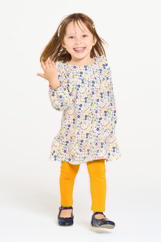 Robe et legging - Blanc et moutarde - Obaïbi