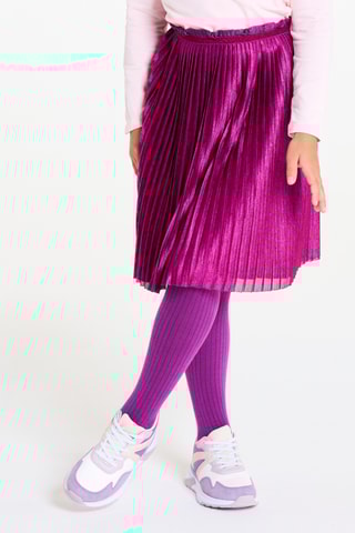 Jupe plissée en velours - Fuchsia - Okaïdi