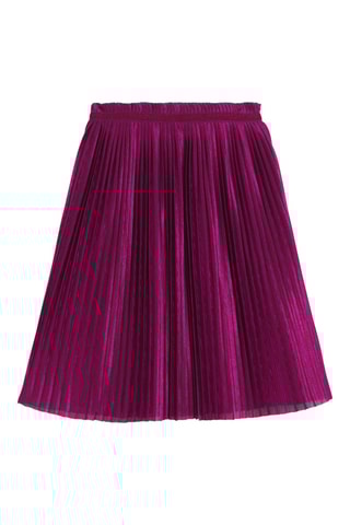 Jupe plissée en velours - Fuchsia - Okaïdi