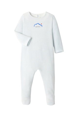 Grenouillère - Blanc et bleu clair - Absorba