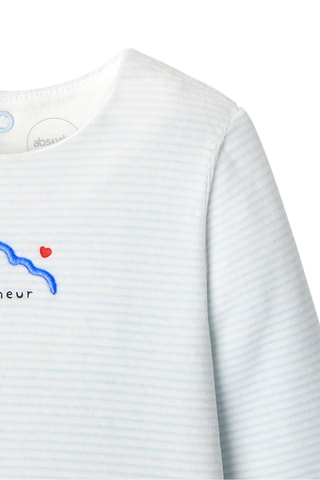 Grenouillère - Blanc et bleu clair - Absorba