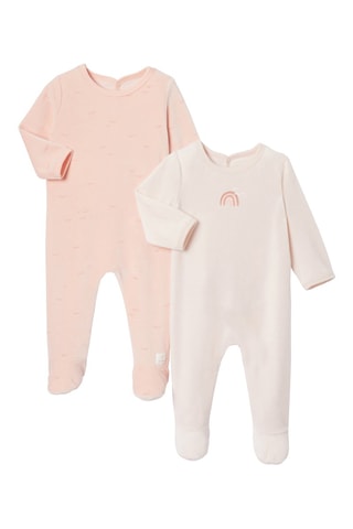 2 grenouillères - Rose - Absorba