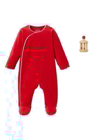 Grenouillère en velours - Rouge - Absorba