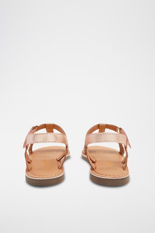 Sandales en cuir - Doré rose et blanc - Okaïdi