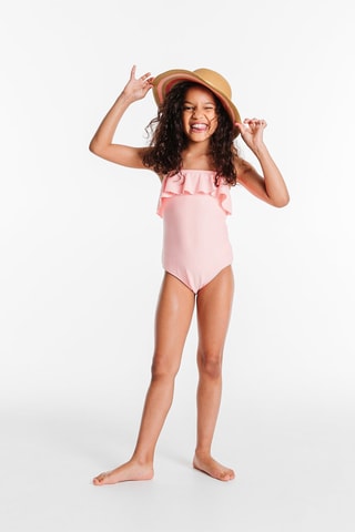 Maillot 1 pièce Rose et blanc - Okaïdi