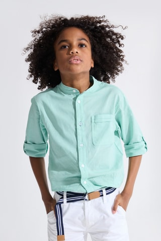 Chemise en lin - Vert clair - Okaïdi