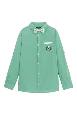 Chemise en lin - Vert - Okaïdi