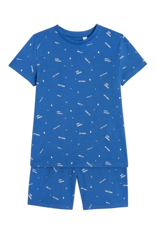 Pyjama Bleu cobalt et blanc - Okaïdi