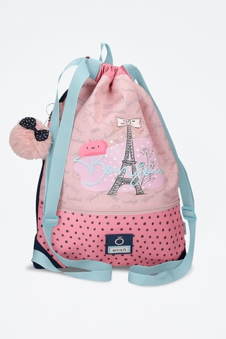 Sac à dos souple Bonjour Enso - Rose et ciel