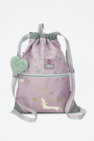Sac à dos souple Enjoy a Beautiful Day Enso - Lilas et gris