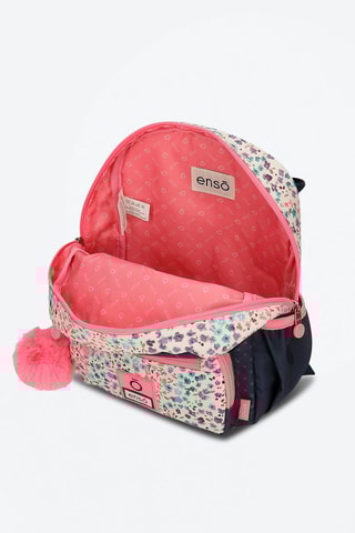 Sac à dos Travel time - Noir et rose