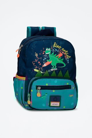Sac à dos Enso Dino Artist - Bleu marine et bleu canard