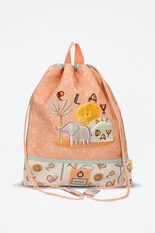 Sac de gym Play all day - Bleu et orange clair