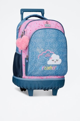 Sac à dos à roulettes Dreamers - Bleu et rose