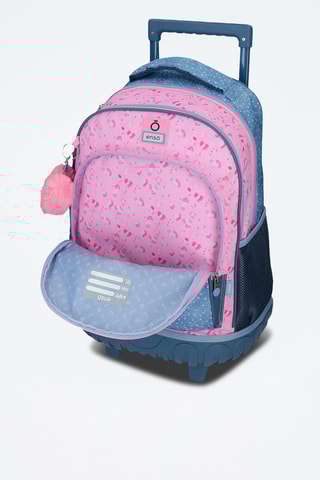 Sac à dos à roulettes Dreamers - Bleu et rose
