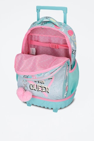 Sac à dos à roulettes Little Urban Queen - Bleu et rose