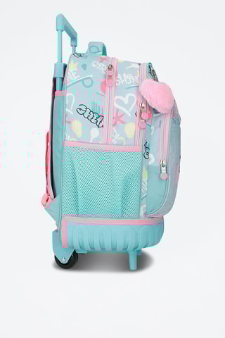Sac à dos à roulettes Little Urban Queen - Bleu et rose