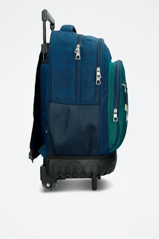 Sac à dos à roulettes Ben - Vert et bleu marine 