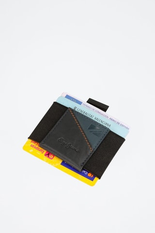 Porte-cartes en cuir Striking - Bleu marine