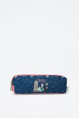 Trousse Ciao Bella - Bleu marine et rose
