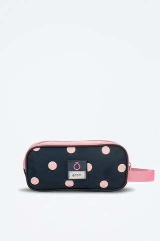Trousse Friends together Bleu foncé et rose