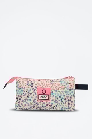 Trousse Travel time - Noir et rose