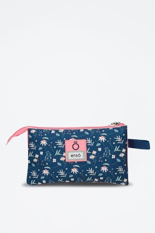 Trousse Ciao Bella - Bleu marine et rose