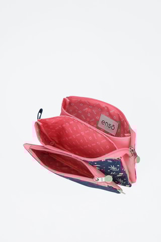 Trousse Ciao Bella - Bleu marine et rose