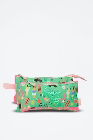 Trousse Garden Party - Vert et rose