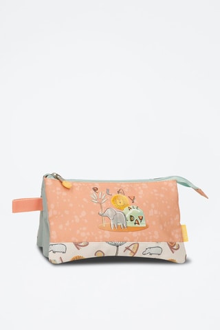 Trousse Play all day - Bleu et orange clair