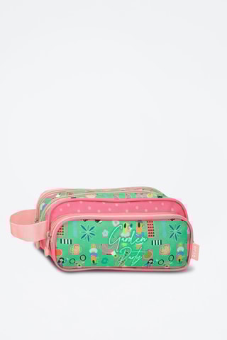 Trousse Garden Party - Vert et rose