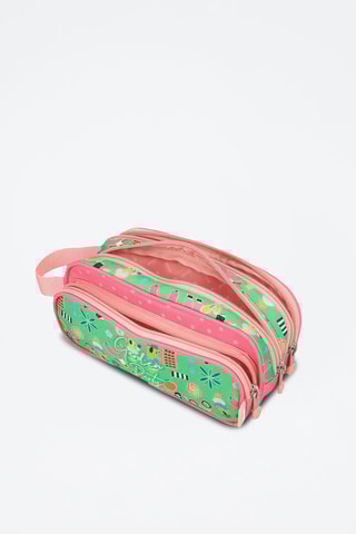 Trousse Garden Party - Vert et rose
