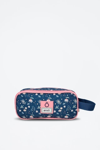 Trousse Ciao Bella - Bleu marine et rose