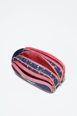 Trousse Ciao Bella - Bleu marine et rose