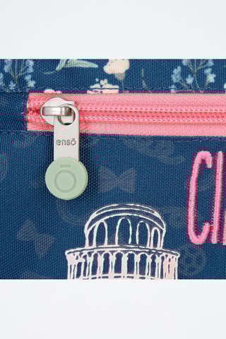 Trousse Ciao Bella - Bleu marine et rose