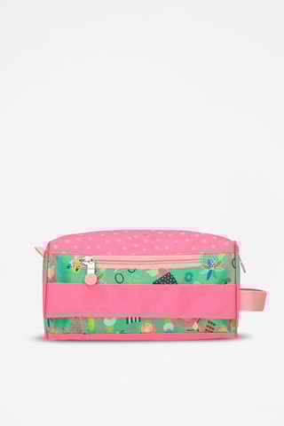 Trousse de toilette Garden Party - Vert et rose