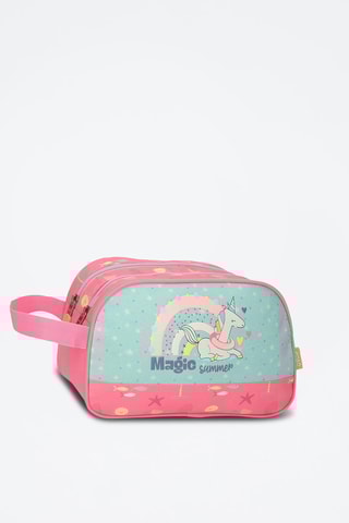 Trousse de toilette Magic Summer - Turquoise et rose