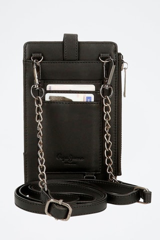 Sac bandoulière pour téléphone portable Nicole - Kaki et noir