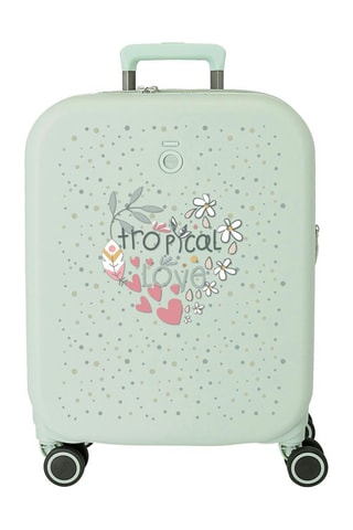 Valise cabine extensible Tropical Love - Vert d'eau - 55 cm