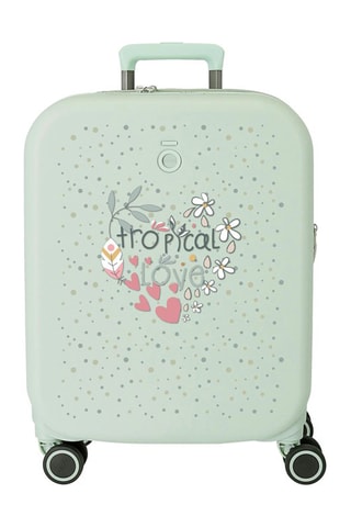 Valise cabine Tropical Love - Vert d'eau - 55 cm