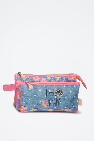 Trousse Little Dreams - Bleu cobalt et rose