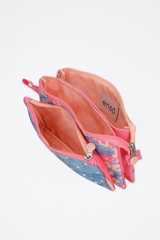 Trousse Little Dreams - Bleu cobalt et rose