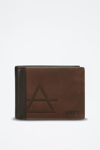 Portefeuille en cuir Jim - Marron